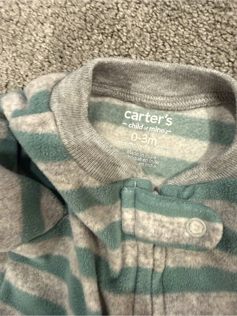 Carter's Mixed Baby Footie Pajama Set - Gray, Green, Blue, White